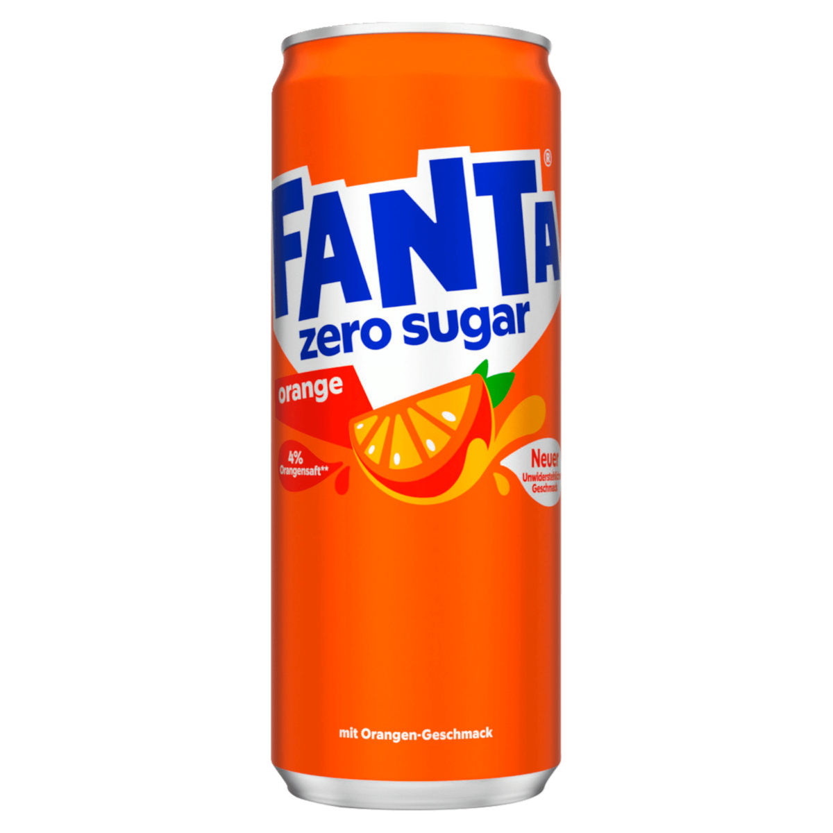 Fanta Zonder Suiker Sinaasappel 0.33L (Blik)